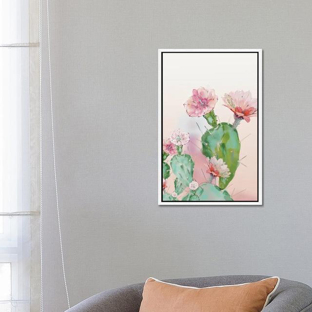 Cactus by Ana Rut Bré - Gallery-Wrapped Canvas Giclée on Canvas Lark Manor Format: White Floater Framed, Size: 66.04cm H x 45.72cm W on Productcaster.