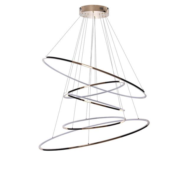 5 - Light Geometric LED Pendant with Acrylic Accents Azzardo Finish: Gold on Productcaster.