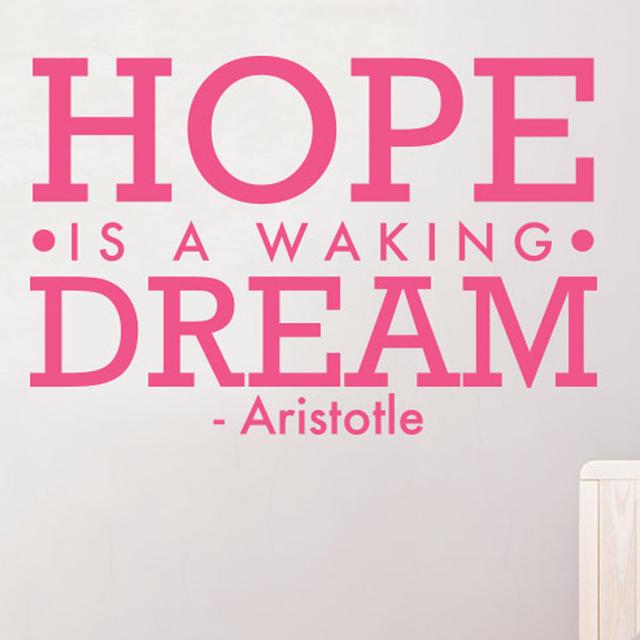 Aristotle Hope Is Walking Dream Wall Sticker 17 Stories Size: Large, Colour: Pink on Productcaster.