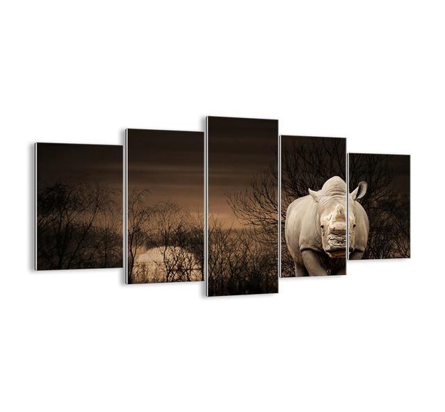 5 Piece No Frame Print on Glass Bloomsbury Market Size: 85cm H x 160cm W x 1.8cm D on Productcaster.