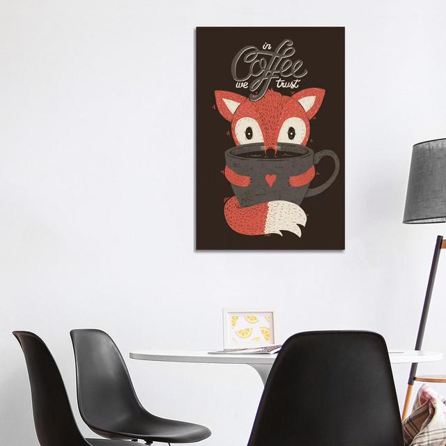 In Coffee We Trust Fox-1PC3 Happy Larry Size: 101.60cm H x 101.60cm W on Productcaster.