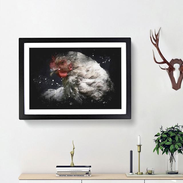 White Hen - Picture Frame Graphic Art Print East Urban Home Frame Option: Black Framed, Size: 45cm H x 63cm W x 2cm D on Productcaster.