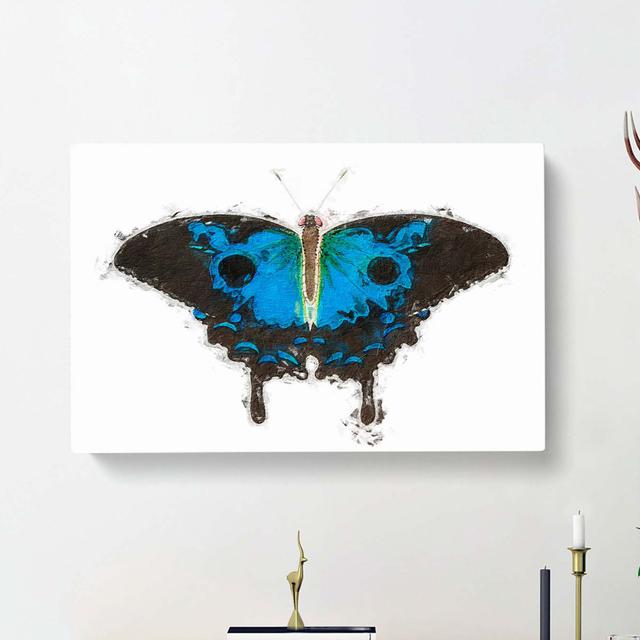 Ulysses Butterfly by George Shaw - Wrapped Canvas Painting Print East Urban Home Size: 40cm H x 60cm W x 3cm D on Productcaster.