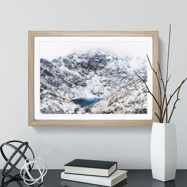 Hidden Lake in Snowdonia North Wales - Picture Frame Graphic Art East Urban Home Frame Option: Oak Framed, Size: 36cm H x 48cm W x 2cm D on Productcaster.