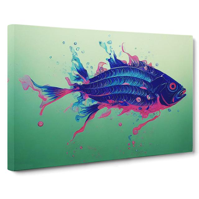 Surprising Fish Abstract House of Hampton Size: 40cm H x 60cm W x 3cm D on Productcaster.