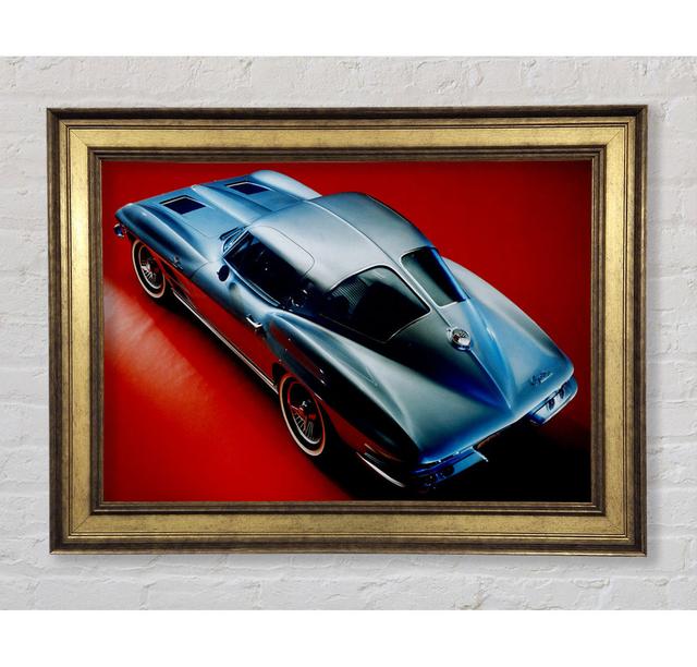 C 1963 Chevrolet Corvette Stingray Framed Print Bright Star Size: 21cm H x 42cm W x 8cm D on Productcaster.