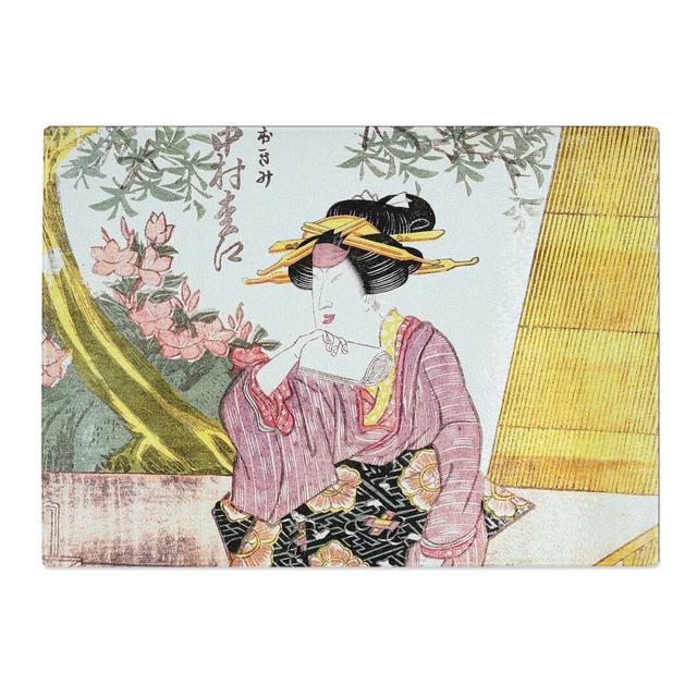 Tempered Glass Beauty Otami by Utagawa Kunisada Chopping Board East Urban Home Size: 28.5cm W x 20cm L on Productcaster.