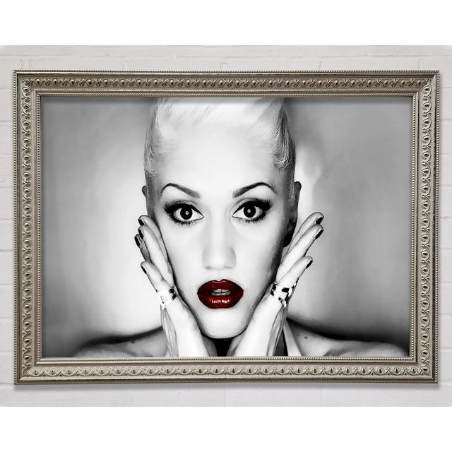 Gwen Stefani Red Lips - Single Picture Frame Print Bright Star Size: 84.1cm H x 118.9cm W on Productcaster.