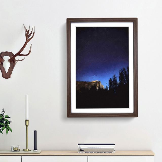 Stars Above Yosemite - Picture Frame Graphic Art Print East Urban Home Frame Option: Walnut Framed, Size: 65cm H x 48cm W x 2cm D on Productcaster.