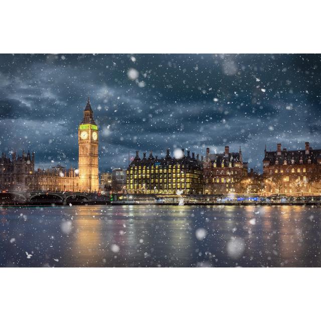 Big Ben And Westminster by SHansche - Wrapped Canvas Print 17 Stories Size: 51cm H x 76cm W on Productcaster.