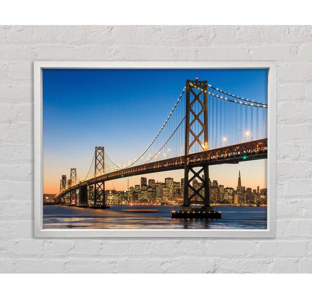 Golden Gate Bridge Lights Of The City - Print Bright Star Size: 100cm H x 141.4cm W x 3.3cm D on Productcaster.