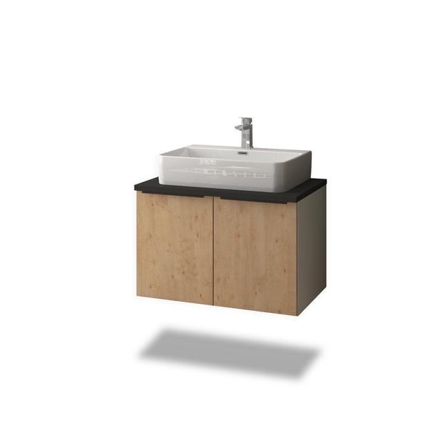 Alvamedina 796mm Bathroom Vanity with Basin Latitude Run Finish: Anthracite/Alpine White/Birch on Productcaster.