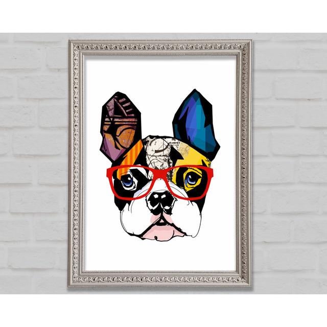 Popart French Bulldog Pooch - Single Picture Frame Art Prints Bright Star Size: 29.1cm H x 21cm W x 3cm D on Productcaster.