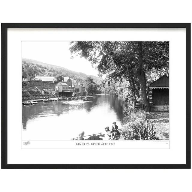 'Bingley, River Aire 1923' - Picture Frame Photograph Print on Paper The Francis Frith Collection Size: 60cm H x 80cm W x 2.3cm D on Productcaster.