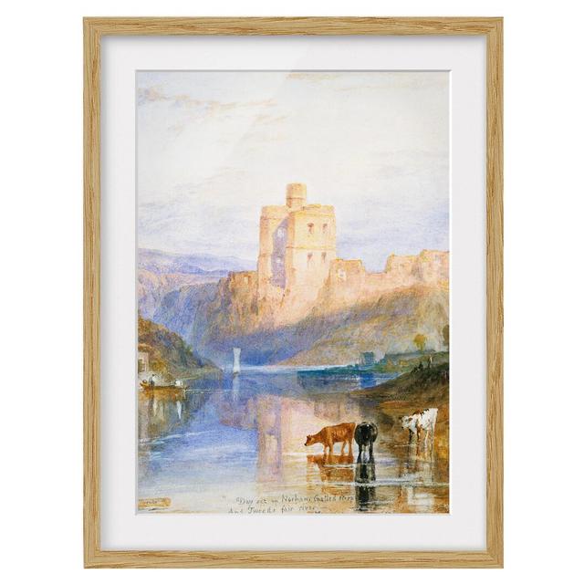 Norham Castle by Remove William Turner - Picture Frame Painting Print on Paper East Urban Home Frame Options: Natural oak, Size: 70cm H x 50cm W on Productcaster.