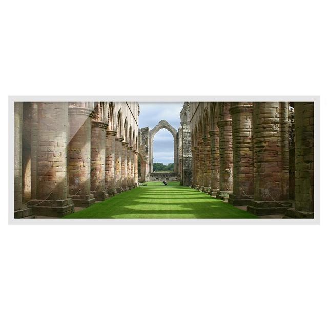 Fountains Abbey - Picture Frame Graphic Art Ebern Designs Size: 50cm H x 130cm W x 2cm D, Frame Option: White Framed on Productcaster.