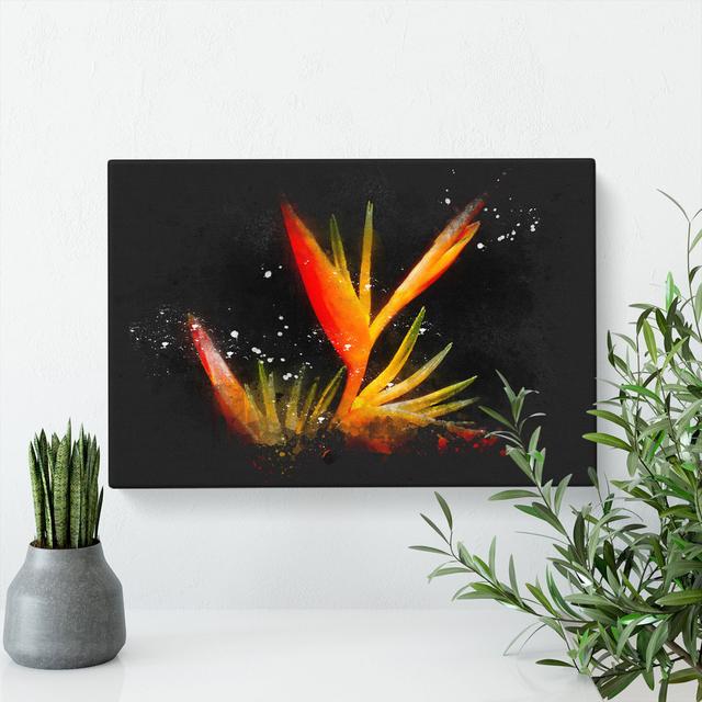 Bird Of Paradise Flower - Wrapped Canvas Painting East Urban Home Size: 35cm H x 50cm W x 3cm D on Productcaster.