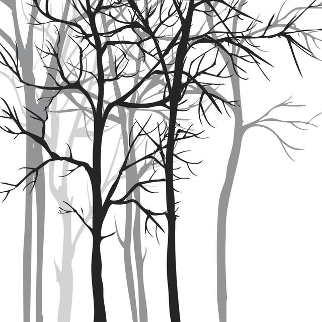 Tamms Vector Background With Trees - Print ClassicLiving Size: 30cm H x 30cm W x 3.8cm D on Productcaster.