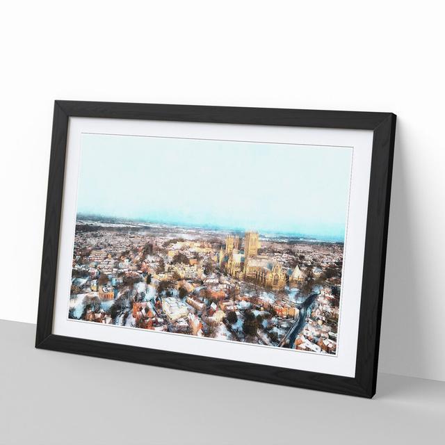 Lincoln Skyline in England - Picture Frame Graphic Art on MDF East Urban Home Frame Option: Black Framed, Size: 27cm H x 36cm W x 2cm D on Productcaster.