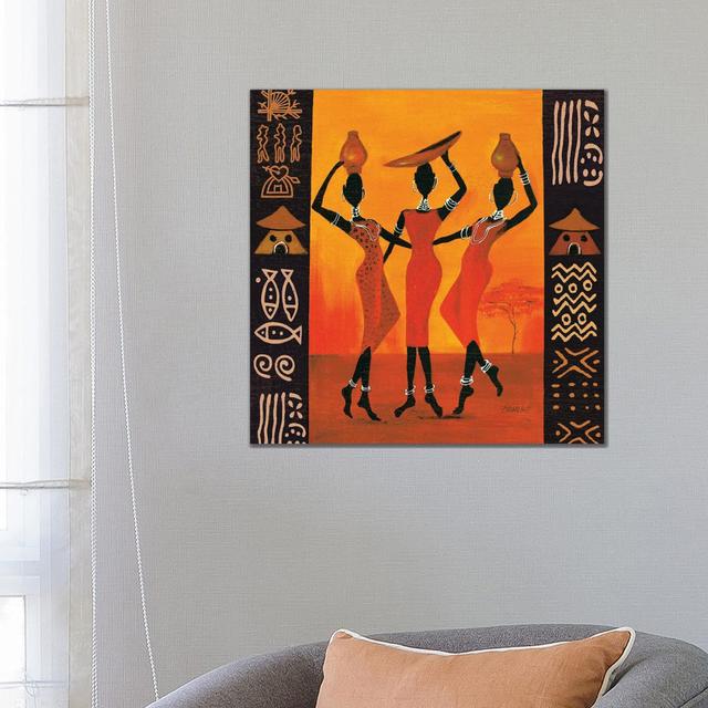 Three Gatherers by Izabella Dahlke - Wrapped Canvas Gallery-Wrapped Canvas Giclée Latitude Vive Size: 66.04cm H x 66.04cm W x 3.81cm D on Productcaster.