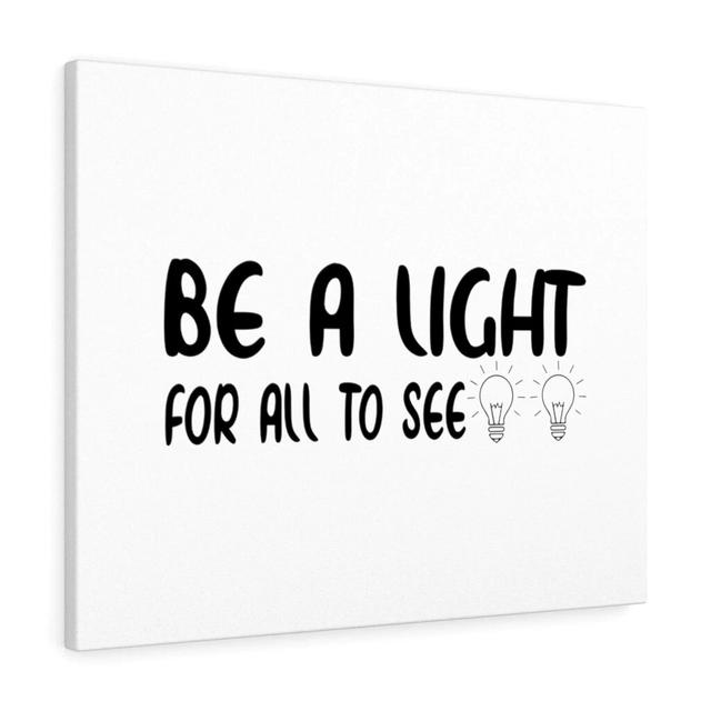 Be a Light for All to See - Wrapped Canvas Typography Blue Elephant Size: 46cm H x 61cm W on Productcaster.