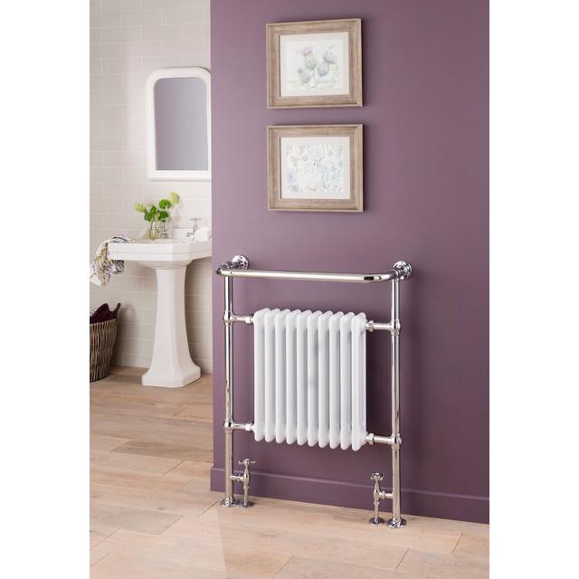 Acton Traditional Towel Rail Heated Towel Rails Belfry Heating Size: 96.3cm x 76.3cm x 23cm, Heat Type: Water-Fed on Productcaster.