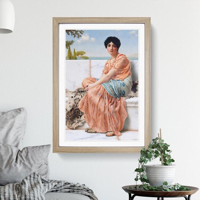 In the Days of the Sappho by John William Godward - Picture Frame Painting East Urban Home Size: 48cm H x 36cm W x 2cm D, Frame Option: Oak Framed on Productcaster.