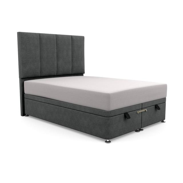 Middletown Bryony Upholstered Ottoman Bed Brayden Studio Size: Double (4'6), Upholstery Colour: Duck Egg, Upholstery Material: Linen on Productcaster.