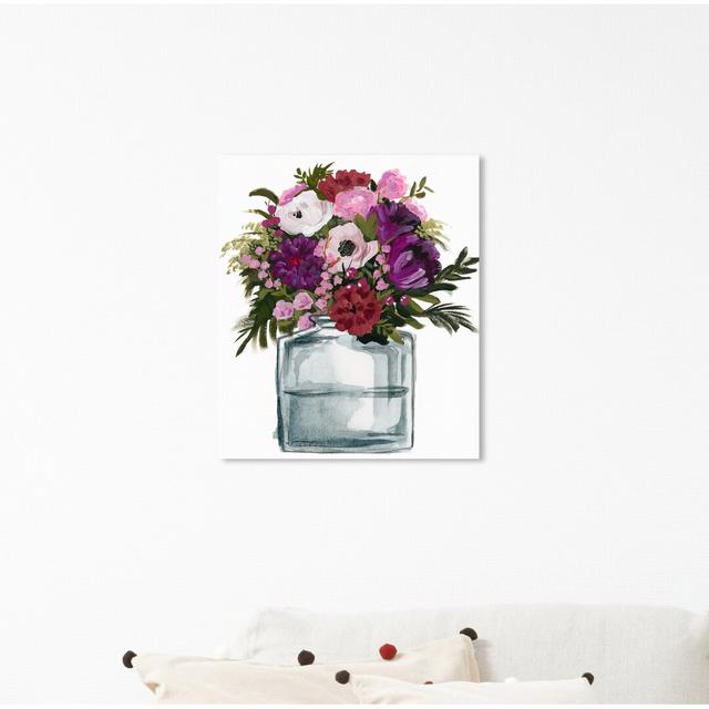 Summer Flower Vase - Painting Print East Urban Home Size: 41cm H x 33cm W x 4cm D, Format: Wrapped Canvas on Productcaster.