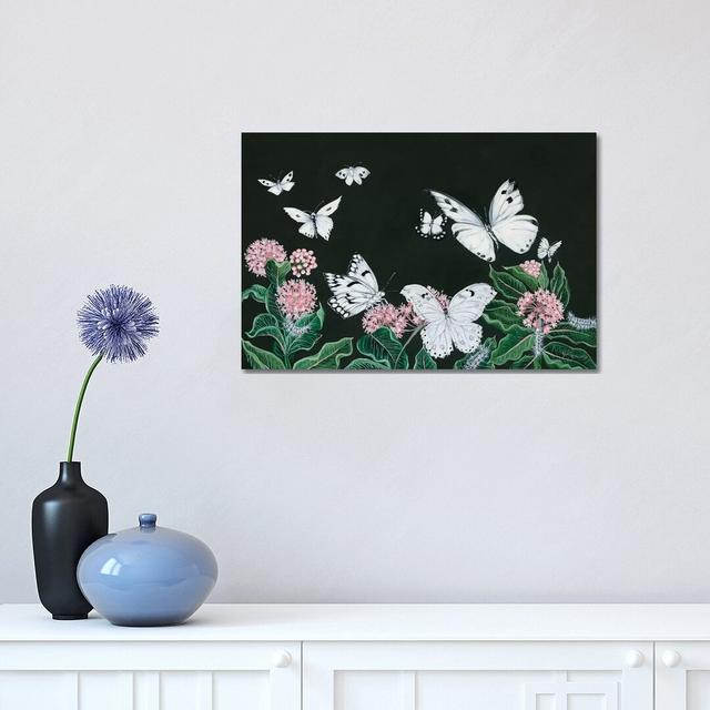 Butterflies - Wrapped Canvas Painting Brambly Cottage Size: 30.48cm H x 45.72cm W x 1.905cm D on Productcaster.