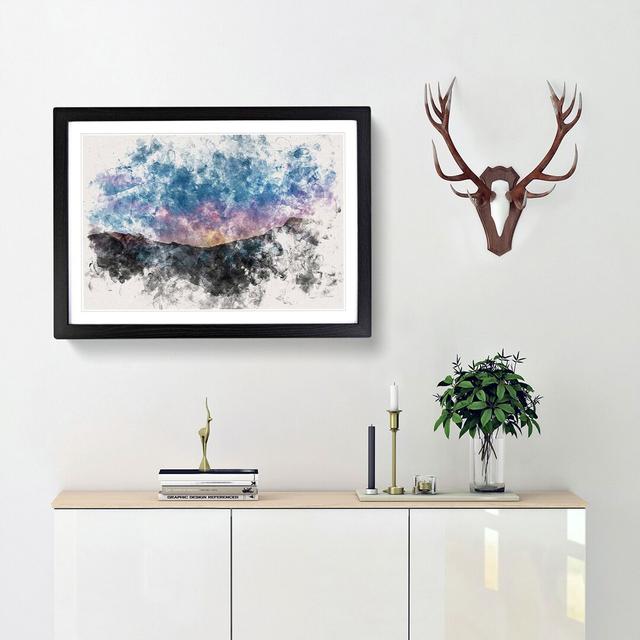 Colourful Starsthe Mountain - Picture Frame Painting Print East Urban Home Frame Option: Black Framed, Size: 45cm H x 63cm W x 2cm D on Productcaster.