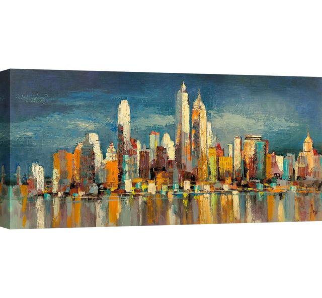 Leinwandbild New York, Morning Reflections von Luigi Florio ModernMoments Größe: 50 cm x 100 cm on Productcaster.