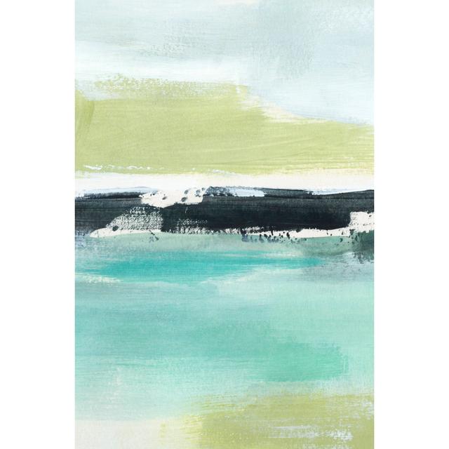 Sea Green Layers II by Annie Warren - Wrapped Canvas Painting Ivy Bronx Size: 30cm H x 20cm W x 3.8cm D on Productcaster.