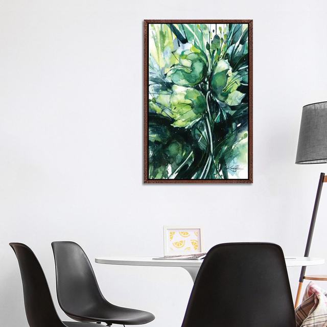 Green Bliss III Ivy Bronx Format: Classic Wood Framed, Size: 101.6cm H x 66.04cm W x 3.81cm D on Productcaster.