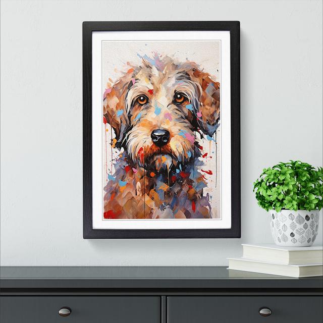 Labradoodle Expressionism No.3 - Single Picture Frame Print on Wood Marlow Home Co. Format: Black, Size: 46cm H x 34cm W x 2cm D on Productcaster.