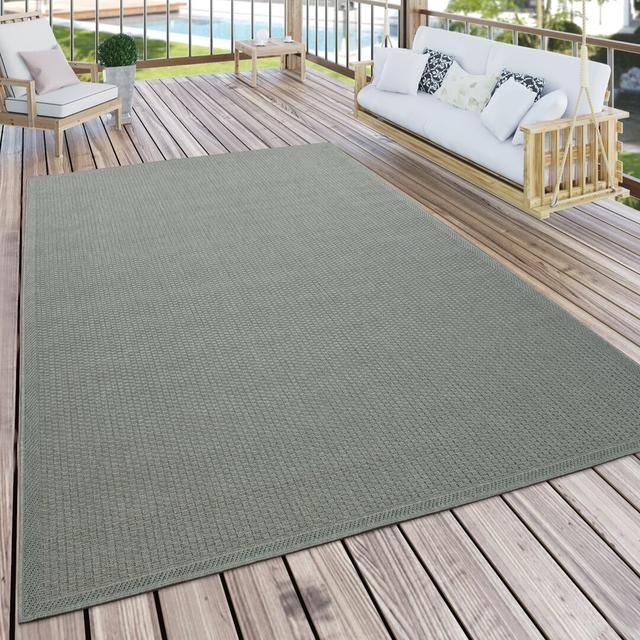 Eloy Terrace and Balcony Kitchen Modern Power Loom Green Outdoor Rug August Grove Rug Size: Rectangle 200cm x 280cm on Productcaster.