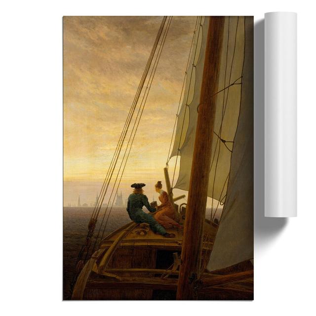 On the Sailing Boat by Caspar David Friedrich - Unframed Painting East Urban Home Size: 59cm H x 42cm W x 0.1cm D on Productcaster.