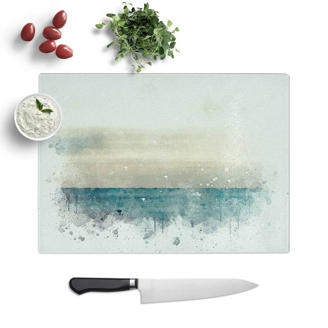 Glass Horizon Rush in Abstract Chopping Board East Urban Home Size: 39 cm W x 28.5 cm L on Productcaster.