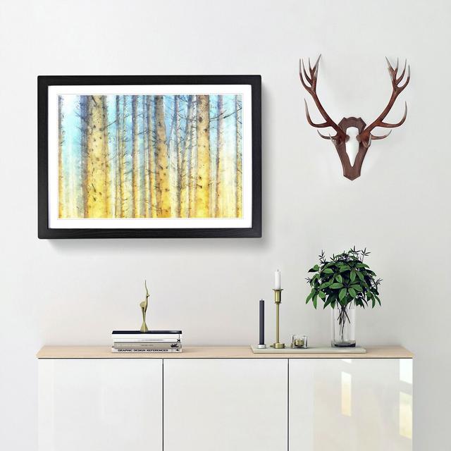 Sunlight upon the Trees - Picture Frame Graphic Art East Urban Home Size: 24cm H x 33cm W x 2cm D, Format: Black Framed on Productcaster.