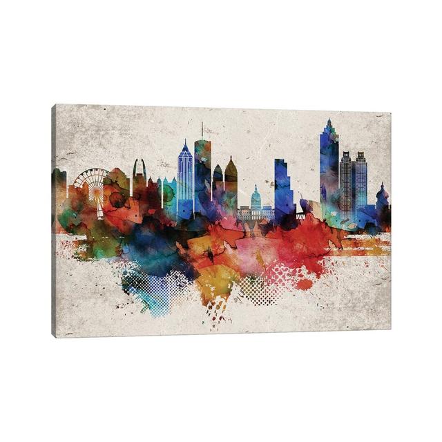 Atlanta Abstract - Print on Canvas Ebern Designs Size: 45.72cm H x 66.04cm W x 3.81cm D, Format: Wrapped Canvas on Productcaster.