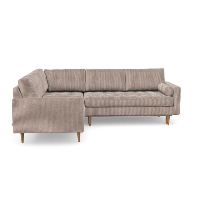 Ecksofa Laraina 17 Stories Ausrichtung: Links ausgerichtet, Polsterfarbe: Muschel on Productcaster.