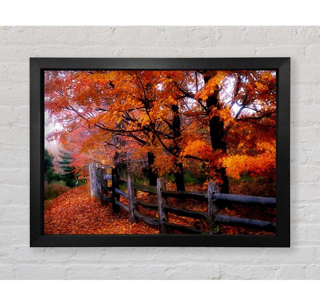 Orange Autumn Leaves - Single Picture Frame Art Prints Bright Star Size: 59.7cm H x 84.1cm W x 3.4cm D on Productcaster.