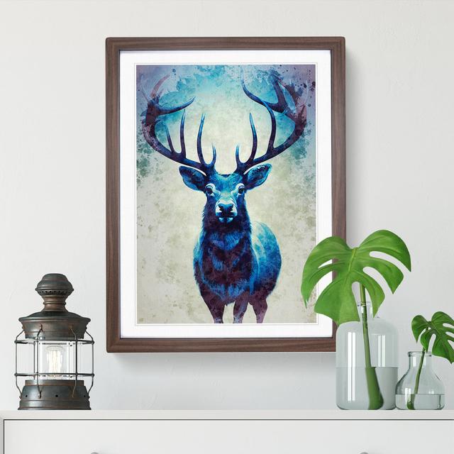 View Of The Stag No.4 - Single Picture Frame Print Alpen Home Frame Colour: Walnut, Size: 46cm H x 34cm W on Productcaster.