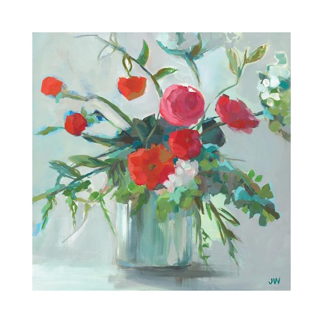 Red Ranunculus by Jenny Westenhofer - No Frame Gallery-Wrapped Canvas Giclée on Canvas ClassicLiving Size: 66.04cm H x 66.04cm W on Productcaster.