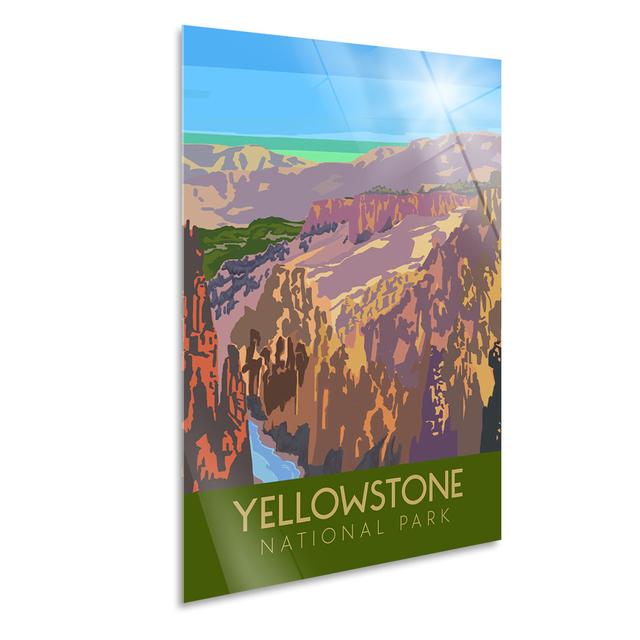 Happy Larry - Quadro - The Saturday Evening Post - Yellowstone National Park - Vetro Acrilico Plexi - 70X100 - Pronto Da Appendere - Quadri Moderni Pe on Productcaster.