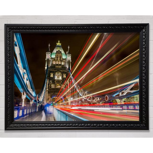 Tower Bridge Speed Of Light 1 - Single Picture Frame Art Prints Ebern Designs Size: 59.7cm H x 84.1cm W on Productcaster.