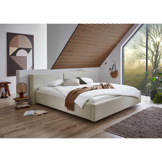 Polsterbett Blomkest, 180x200 cm, Brayden Studio Farbe: Beige on Productcaster.