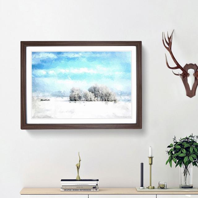 Winter Trees - Picture Frame Painting Print East Urban Home Frame Option: Walnut Framed, Size: 36cm H x 48cm W x 2cm D on Productcaster.