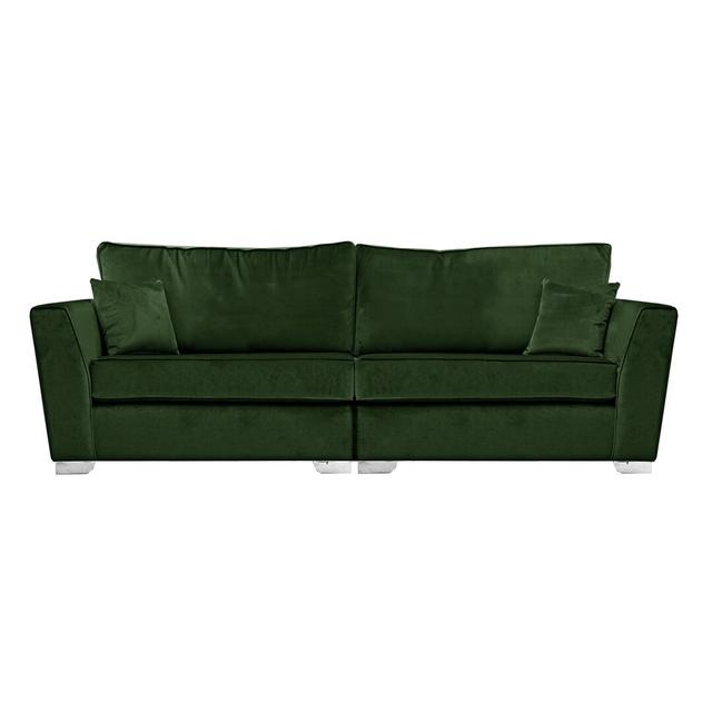 Quade 4 Seater Sofa Fairmont Park Upholstery Colour: Emerald Green on Productcaster.