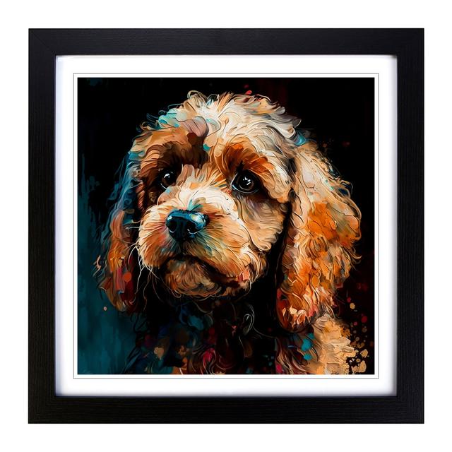 Cockapoo Palette Knife Painting - Print 17 Stories Format: Black on Productcaster.